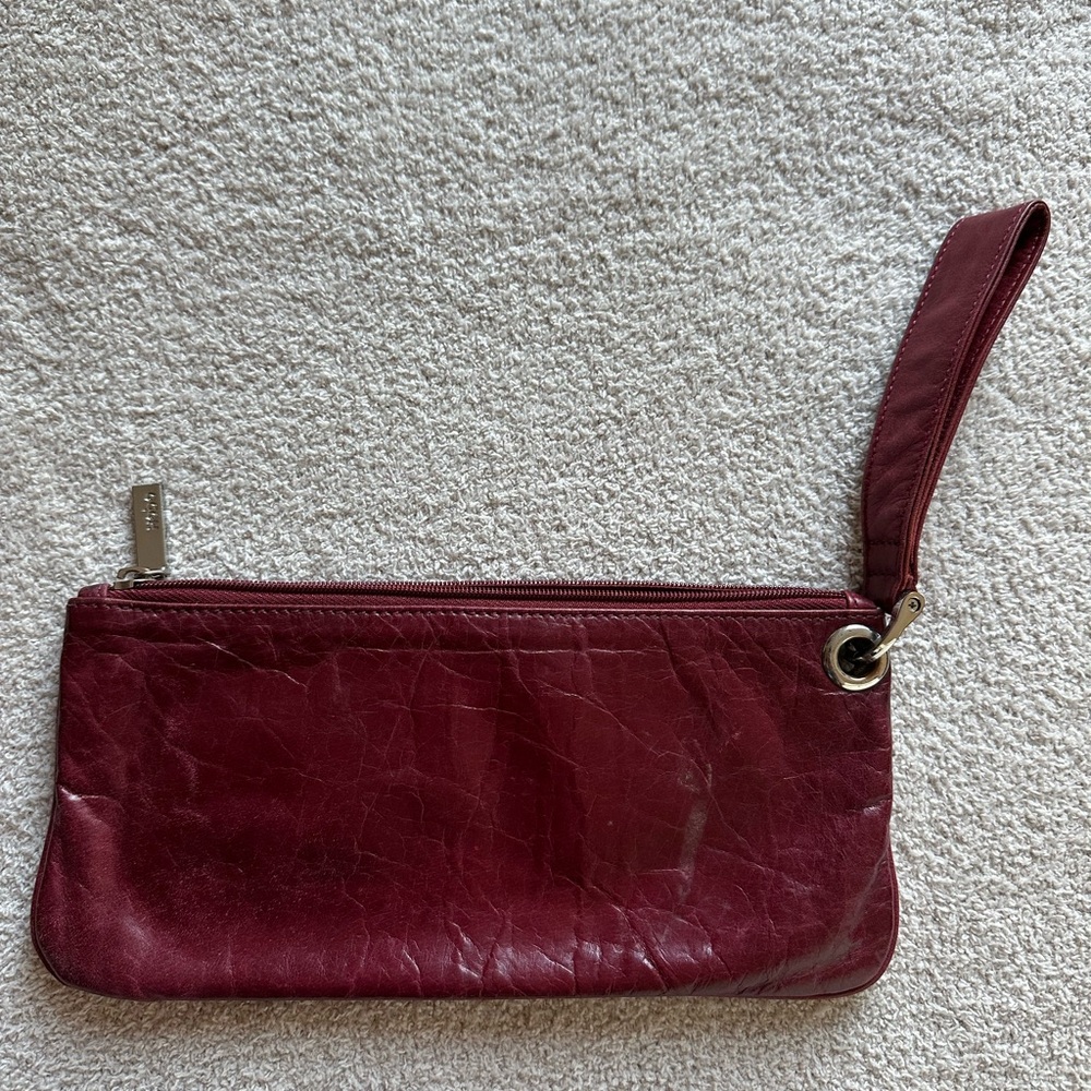 HOBO Burgundy Wristlet